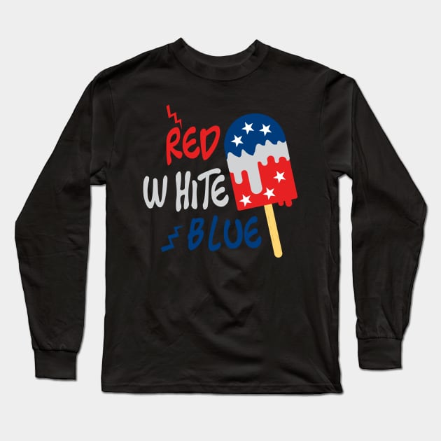 red white blue usa gift Long Sleeve T-Shirt by salah_698